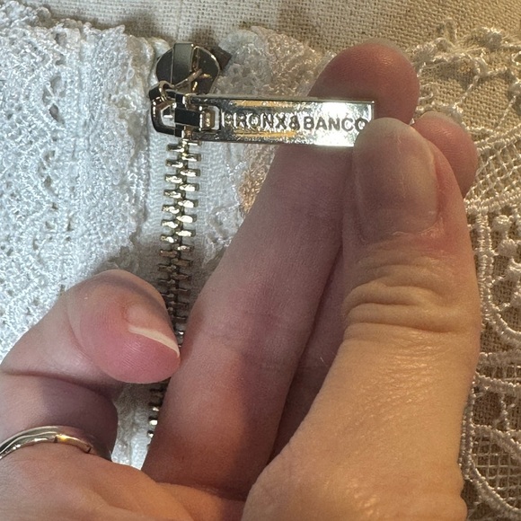 Bronx and Banco Madeleine Dress – White Lace Mesh Gown – Size US 4 - Picture 8 of 16